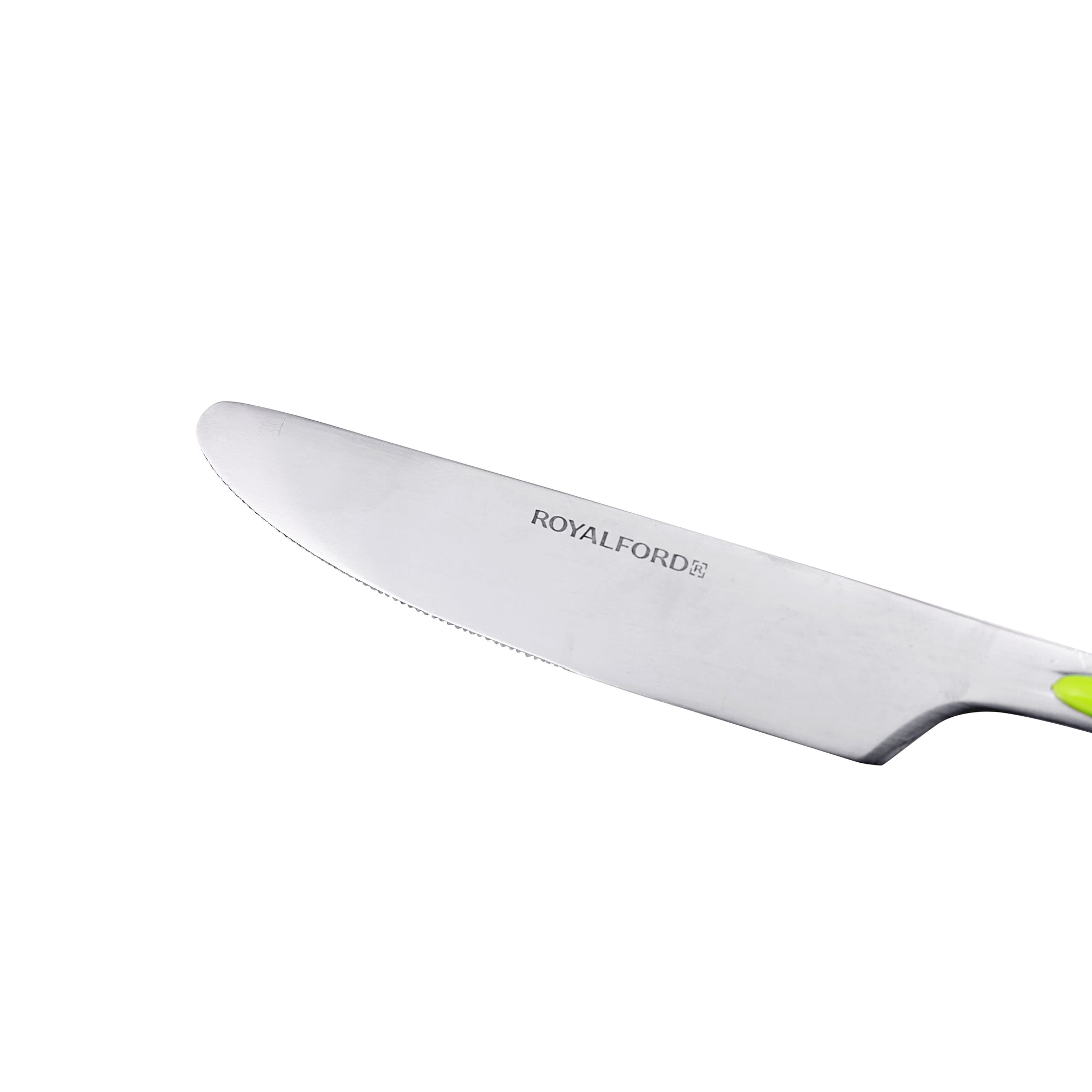 2-Piece Tab Knife Set Silver/Green 22.5 x 2 x 1.4cm