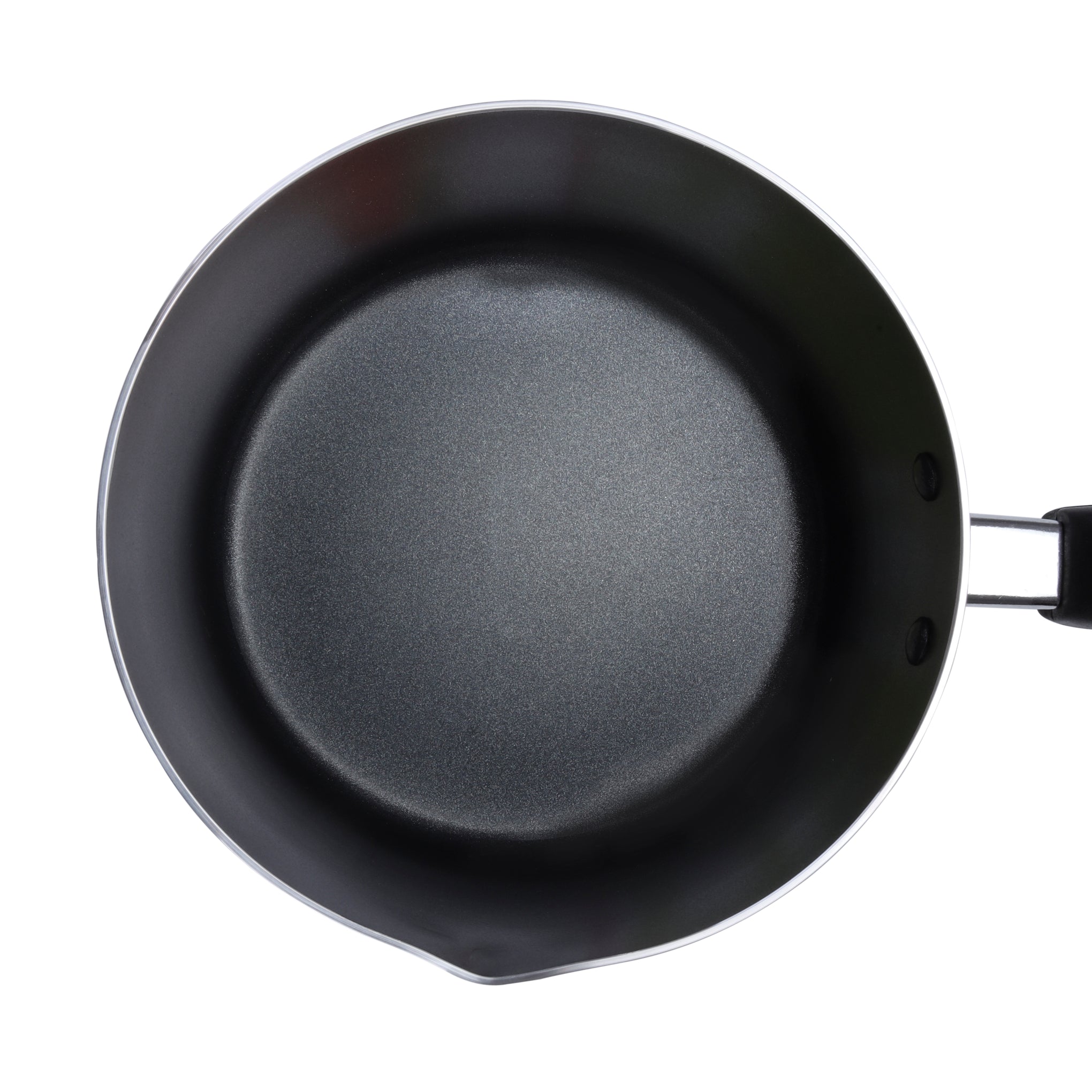 Aluminium Milk Pan 18Cm Heat Resistant Exterior 18X9Cm Brown With Black Handle