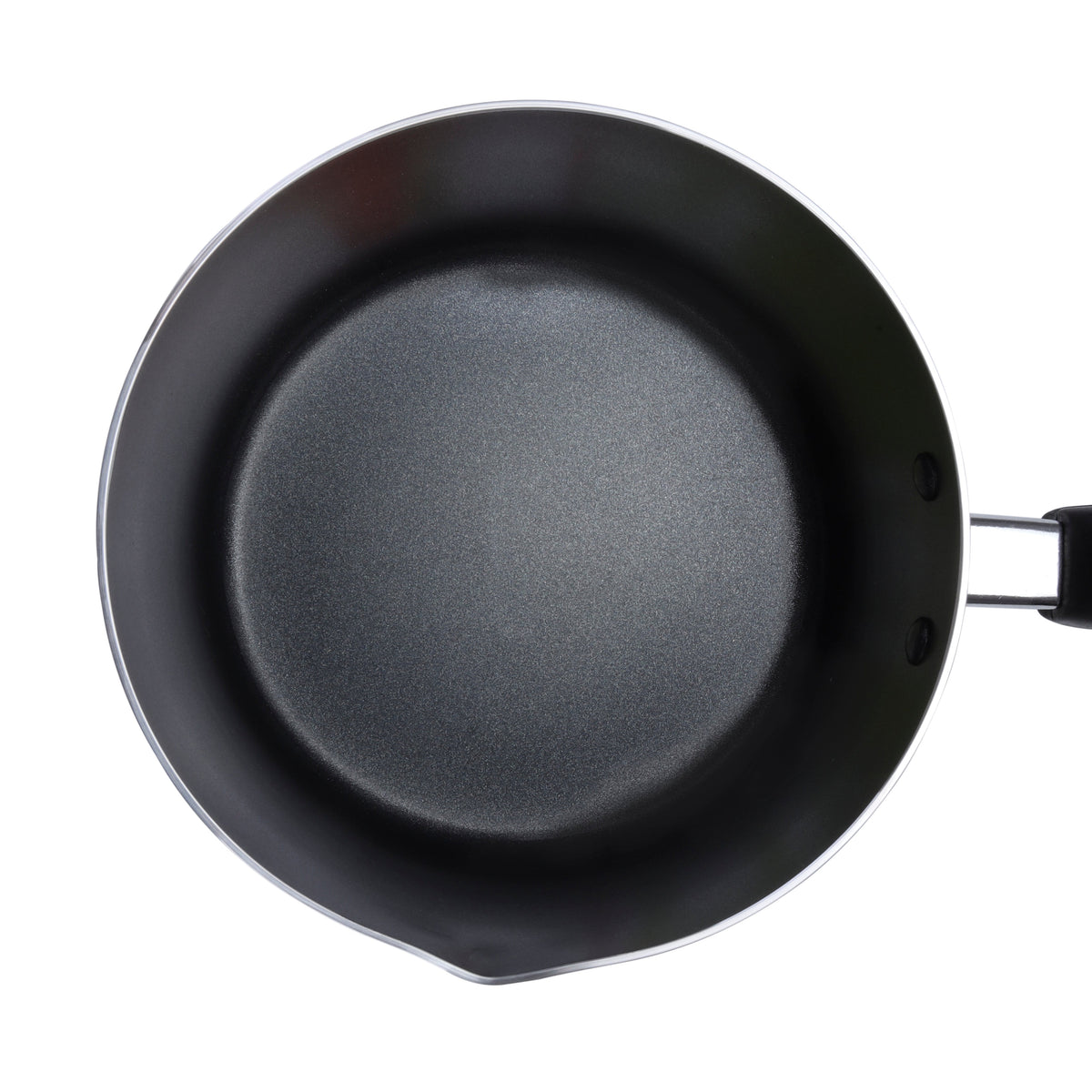 Aluminium Milk Pan 18Cm Heat Resistant Exterior 18X9Cm Brown With Black Handle