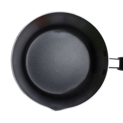 Aluminium Milk Pan 18Cm Heat Resistant Exterior 18X9Cm Brown With Black Handle