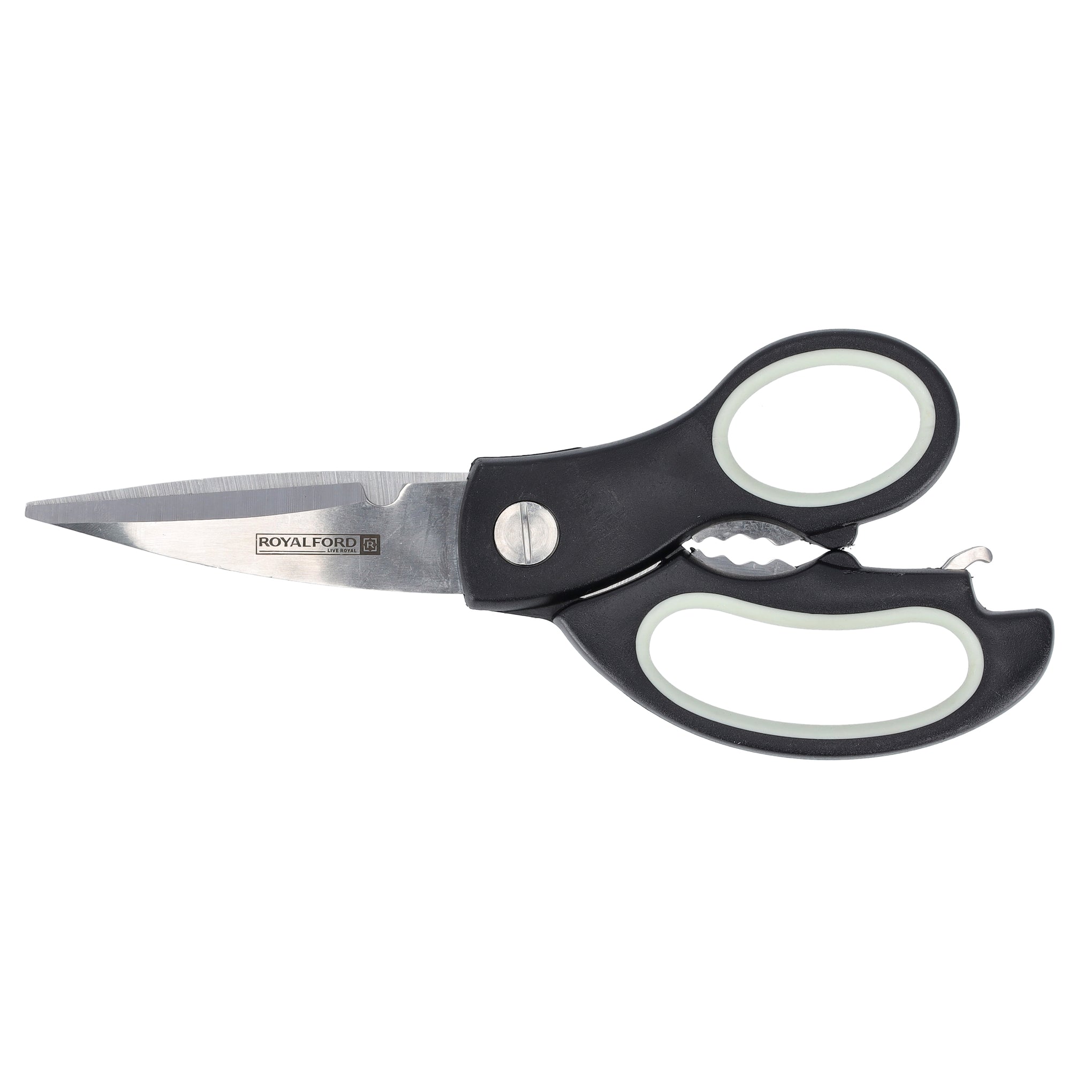 3-In-1 Kitchen Scissor Black/Silver/White