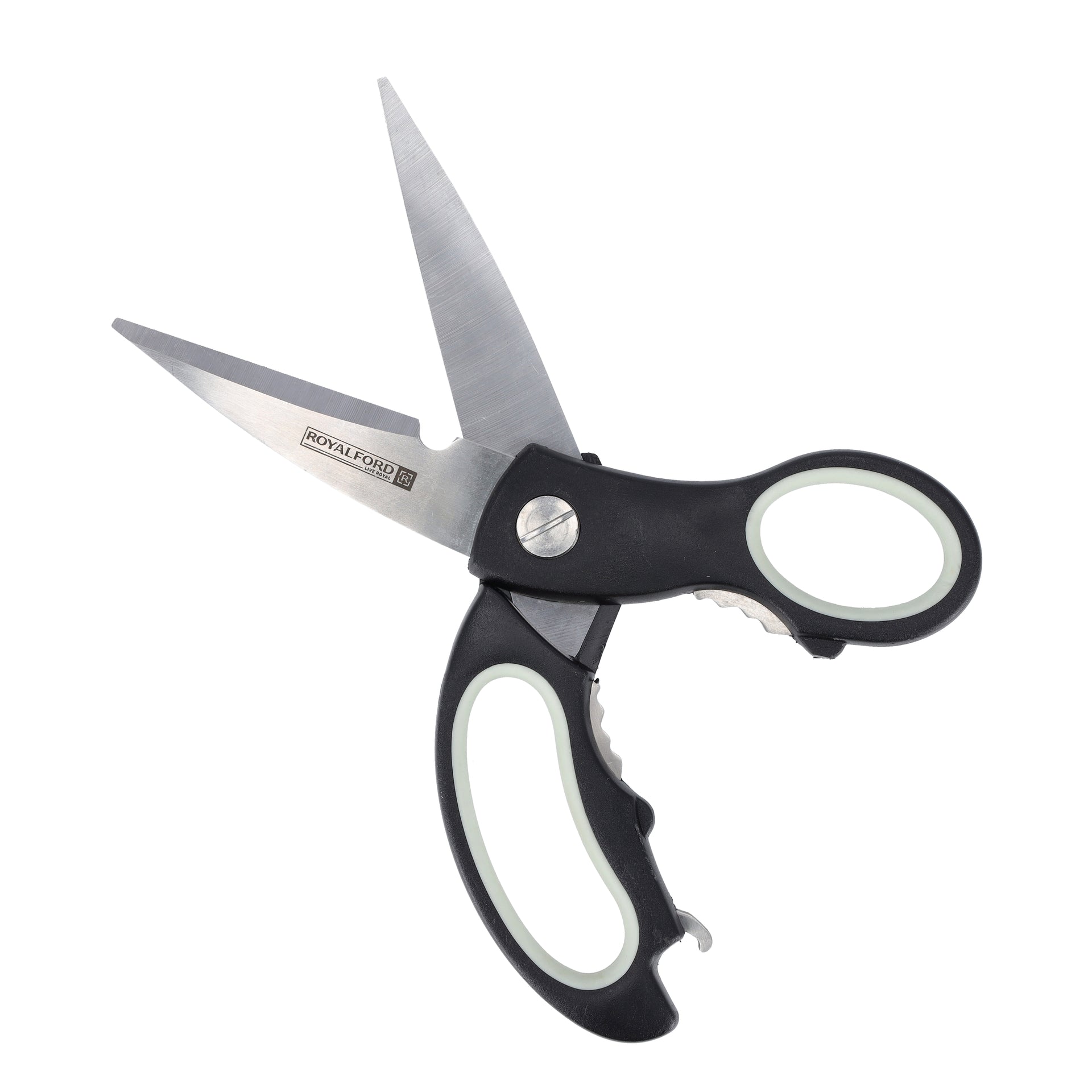 3-In-1 Kitchen Scissor Black/Silver/White