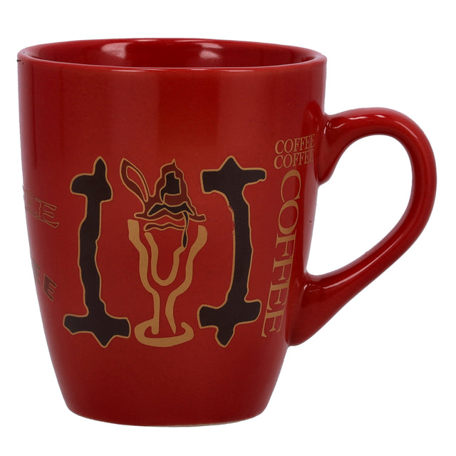 RF2966 325ml Porcelain Coffee Mug | 11 Oz Ceramic Tea & Coffee Cup with Ice Cream Sundae Design | Durable Everyday Mug
