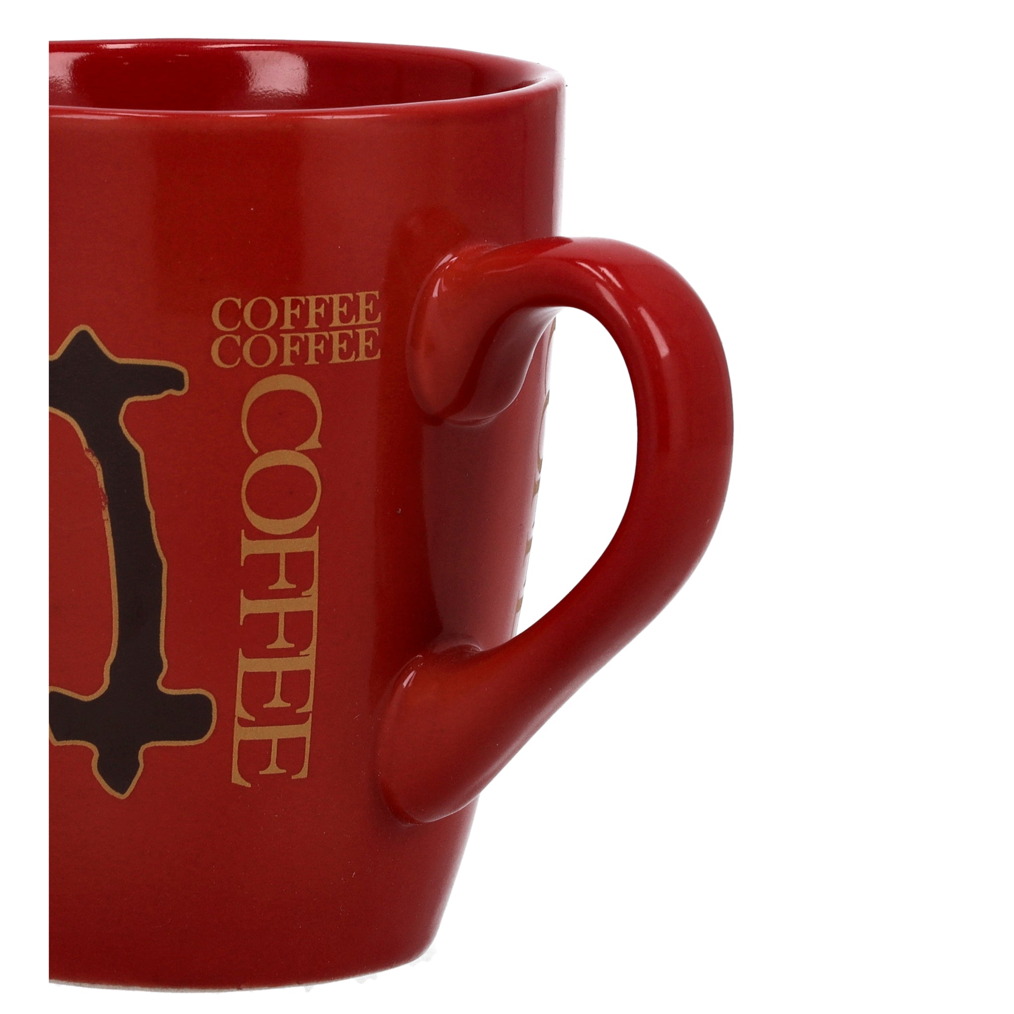 Porcelain Coffee Mug Red/Black/Yellow 325ml