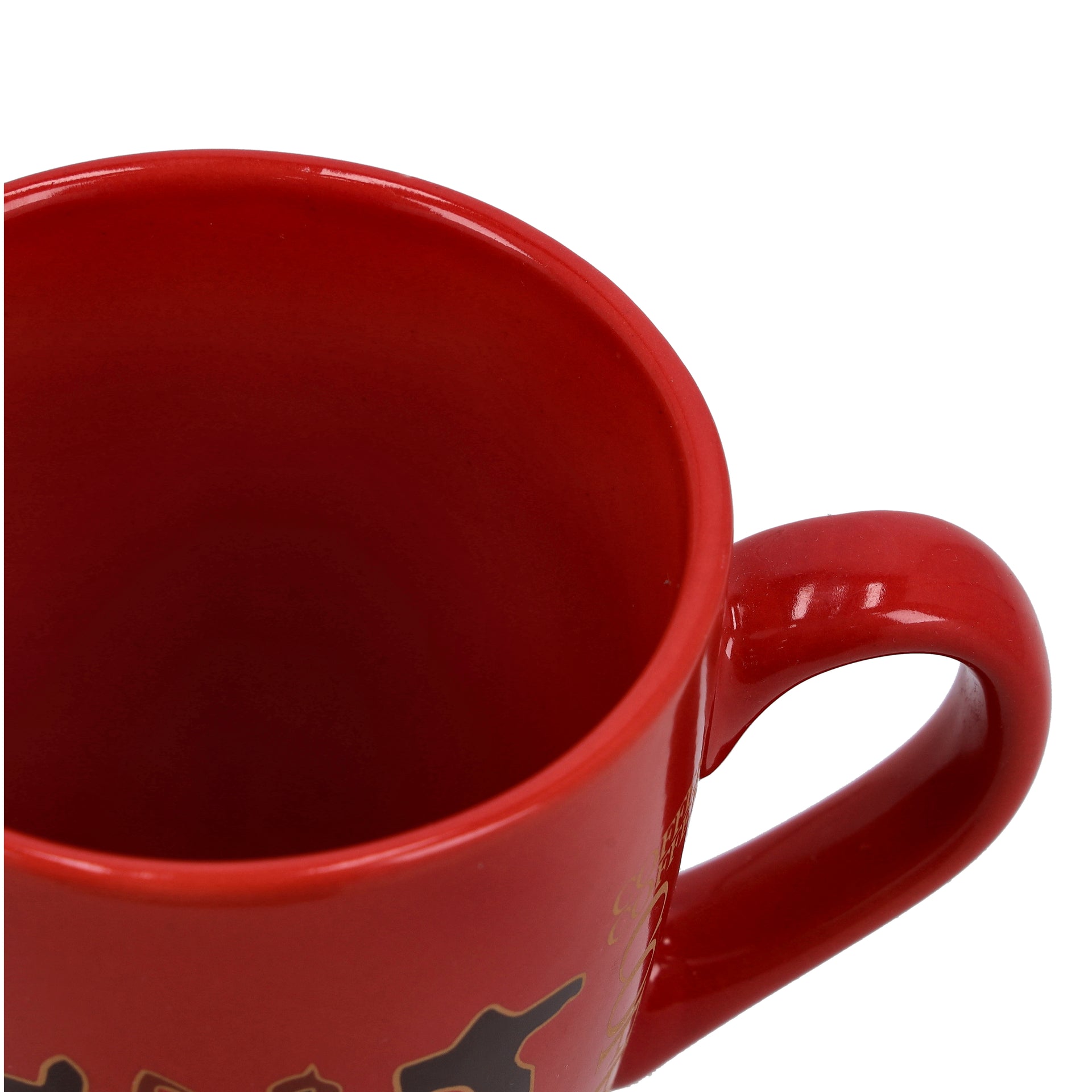 Porcelain Coffee Mug Red/Black/Yellow 325ml