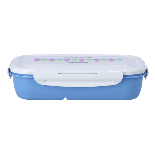 Airtight Lunch Box With Spoon Blue 1.35Liters