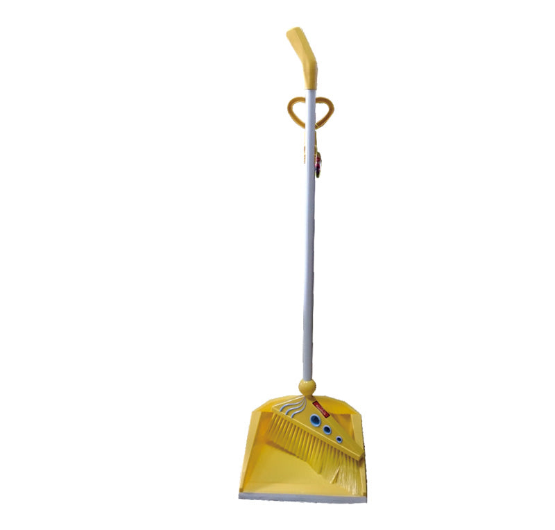 Broom With Dustpan Yellow/White