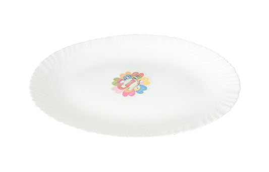 Opal Printed Oval Plate White/Pink/Blue 14inch