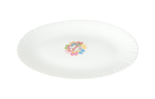 Opal Printed Oval Plate White/Pink/Blue 14inch