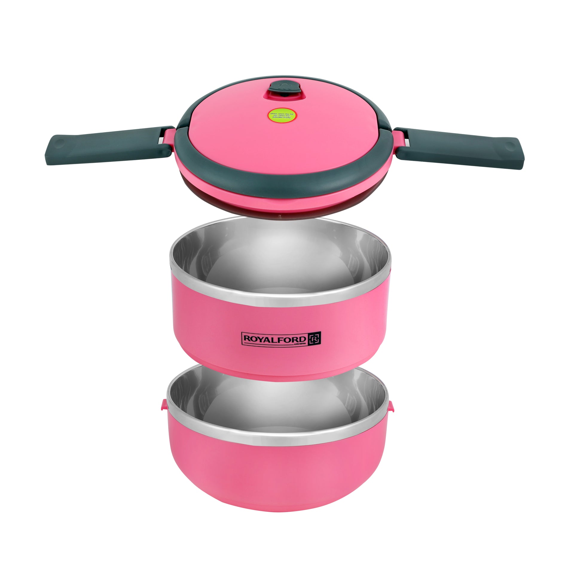 Double Layer Lunch Box Green