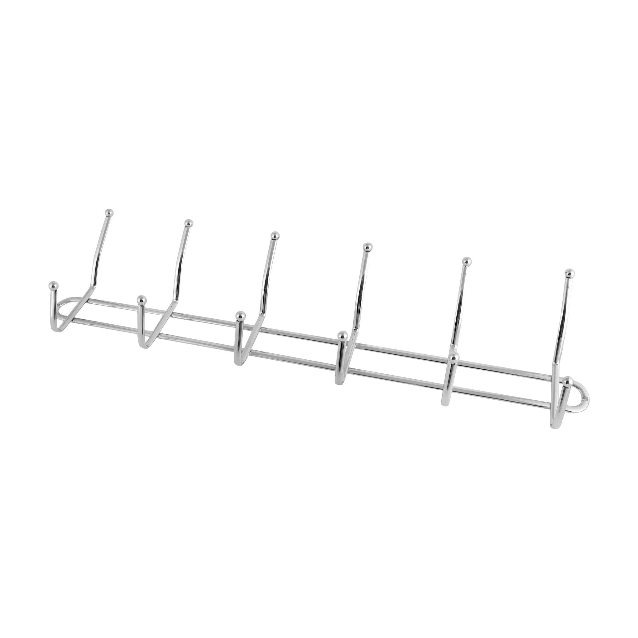 6-Hook Metal Hanger Silver