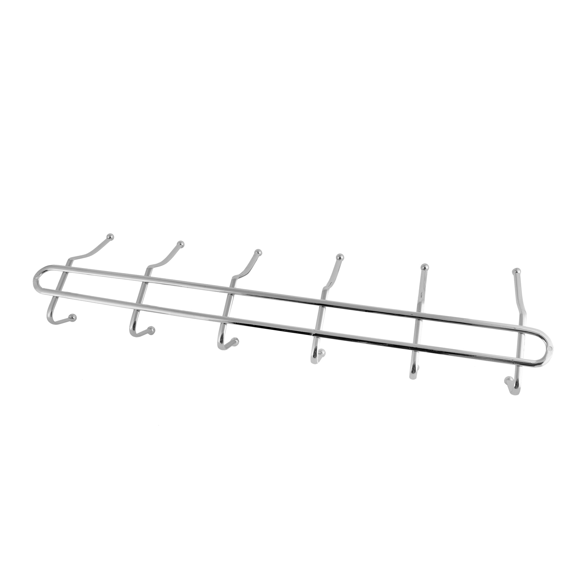 6-Hook Metal Hanger Silver