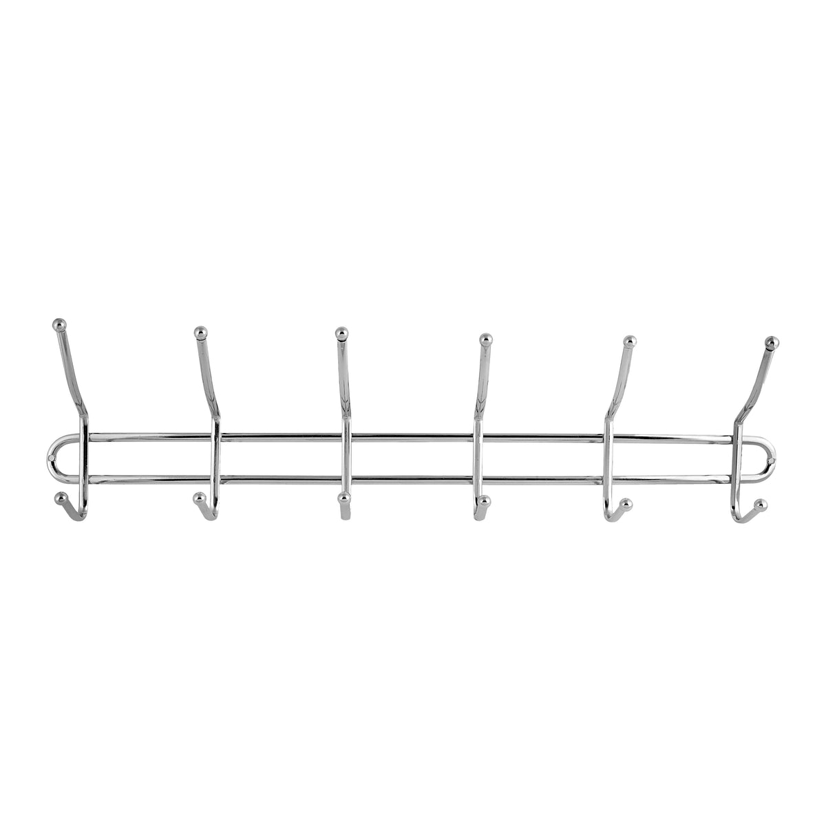6-Hook Metal Hanger Silver