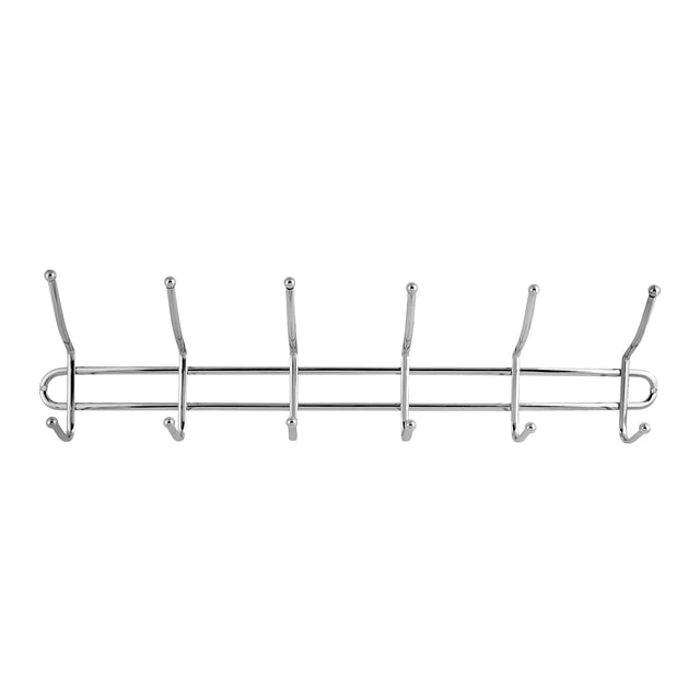 6-Hook Metal Hanger Silver
