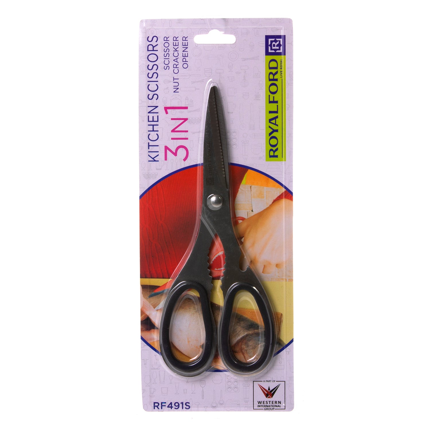 3In1 Kitchen Scissors Opener And Nut Cracker 22.5X7.5X1Cm Multicolor Silver