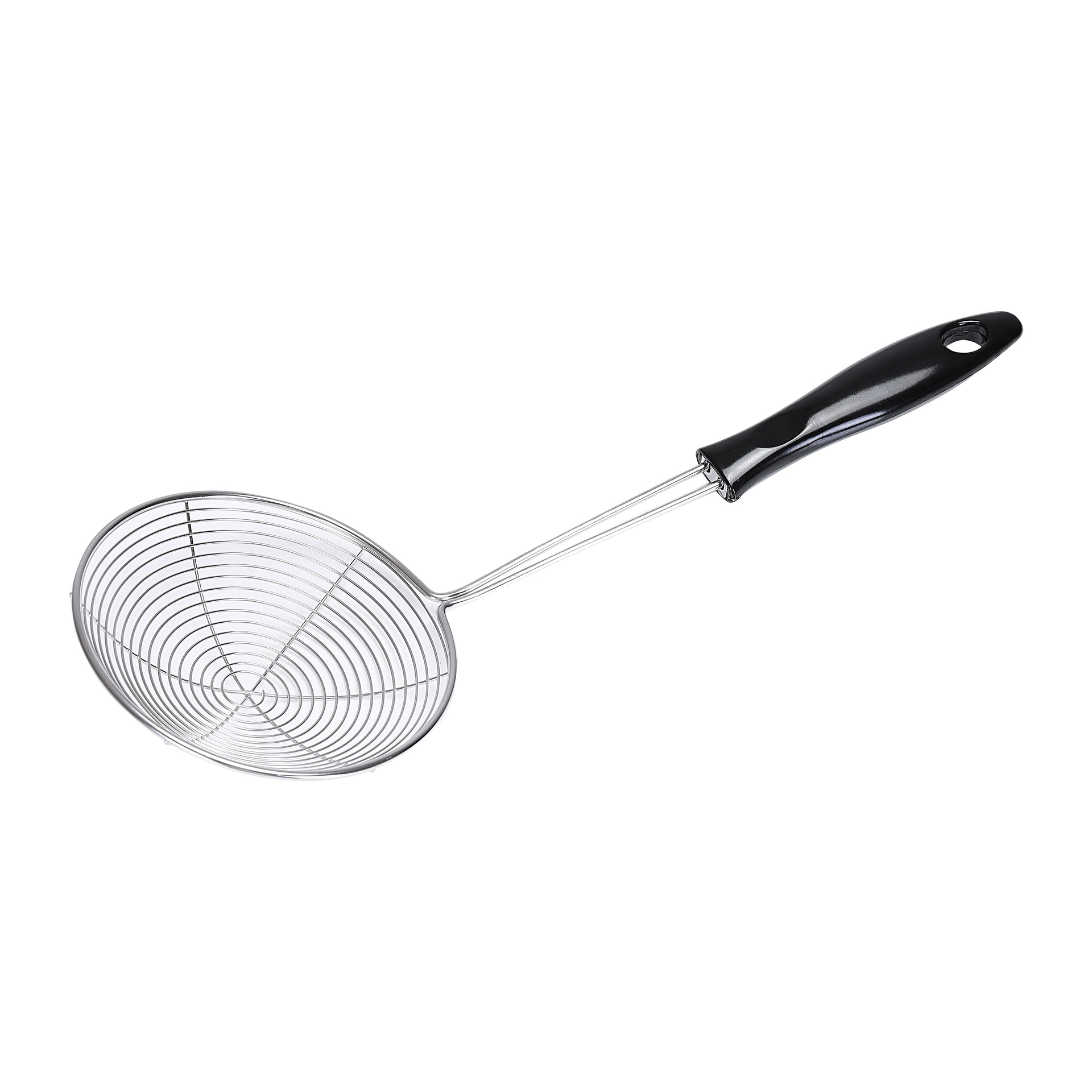 Stainless Steel Skimmer Silver With Black Handle