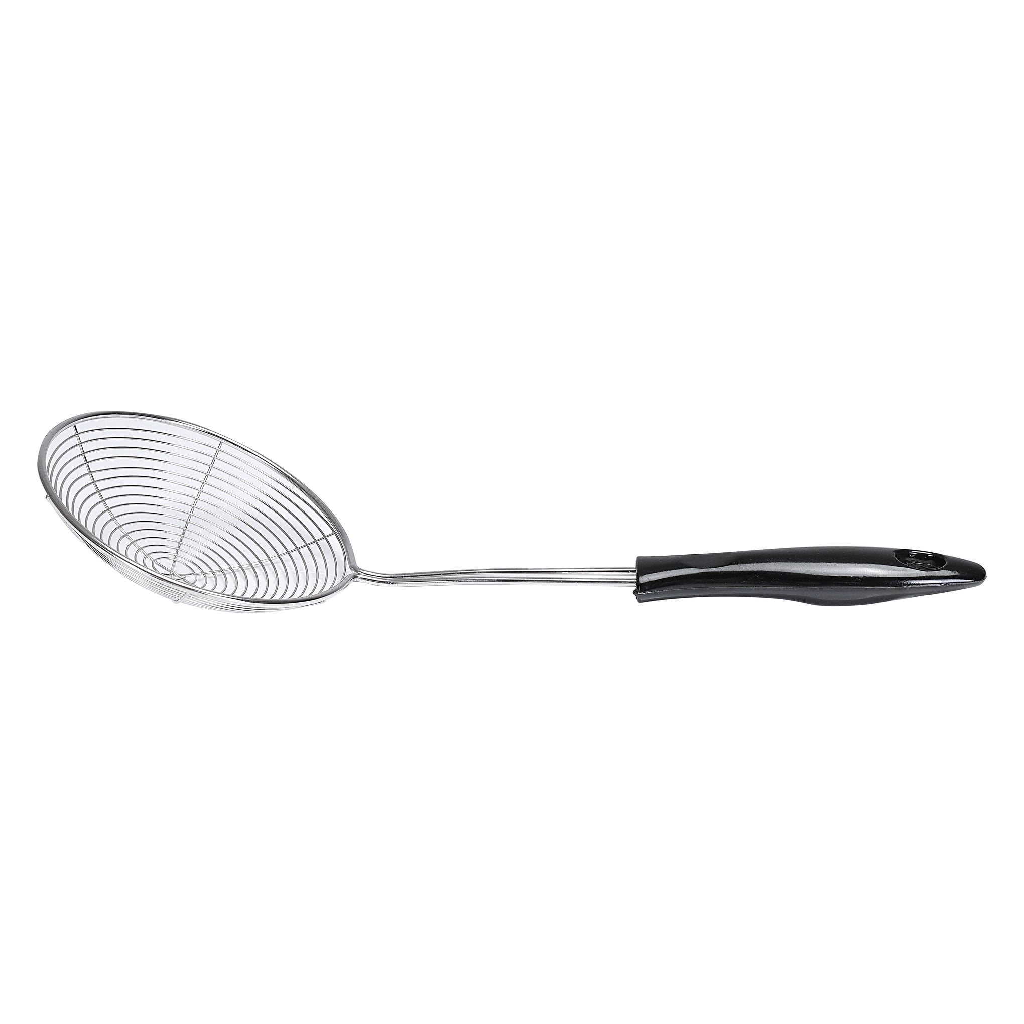 Stainless Steel Skimmer Silver With Black Handle