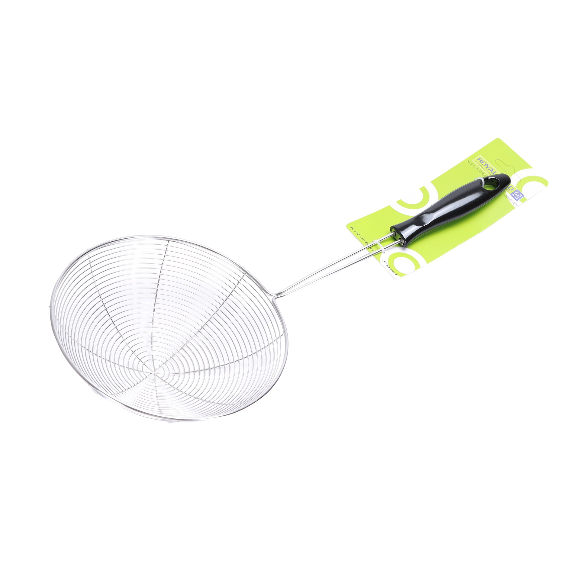 Stainless Steel Skimmer Silver With Black Handle