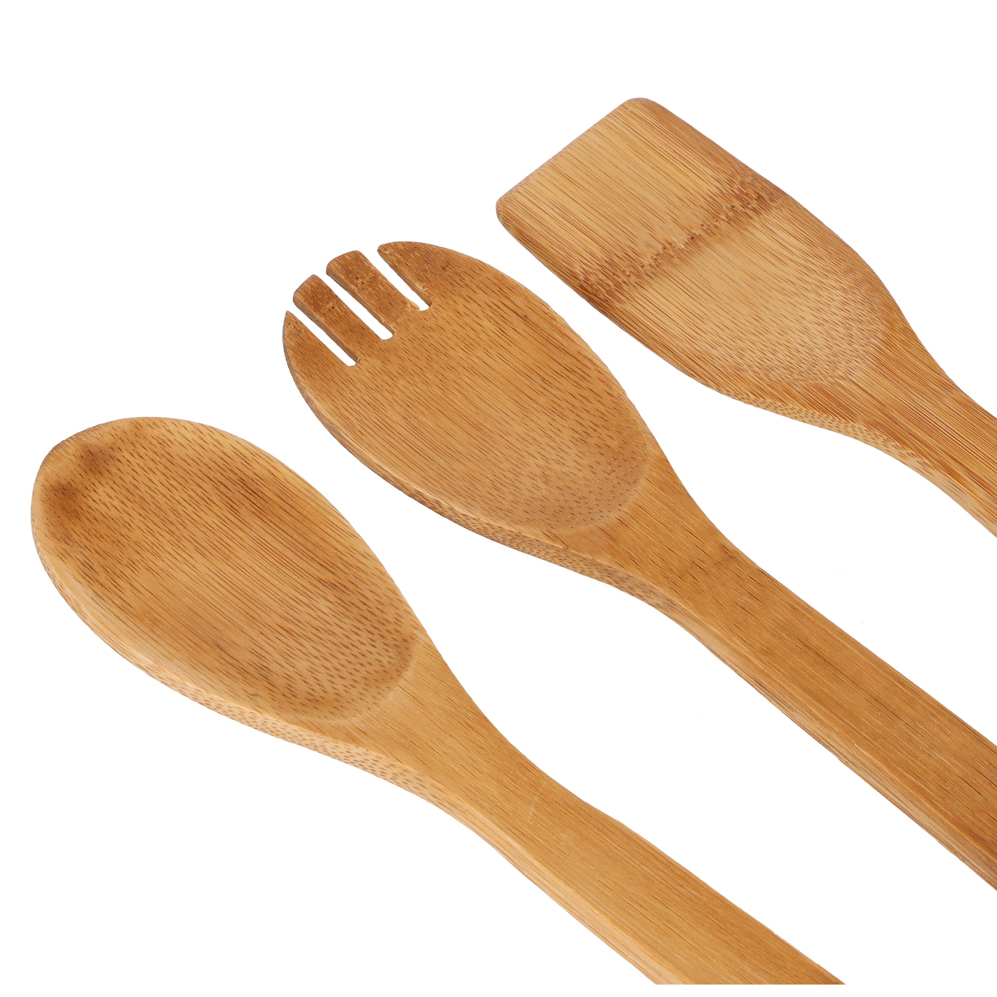 3-Piece Bamboo Kitchen Tools Brown 30X6X2.7cm