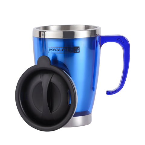 Travel Mug Blue/Orange/Red/Silver - Assorted