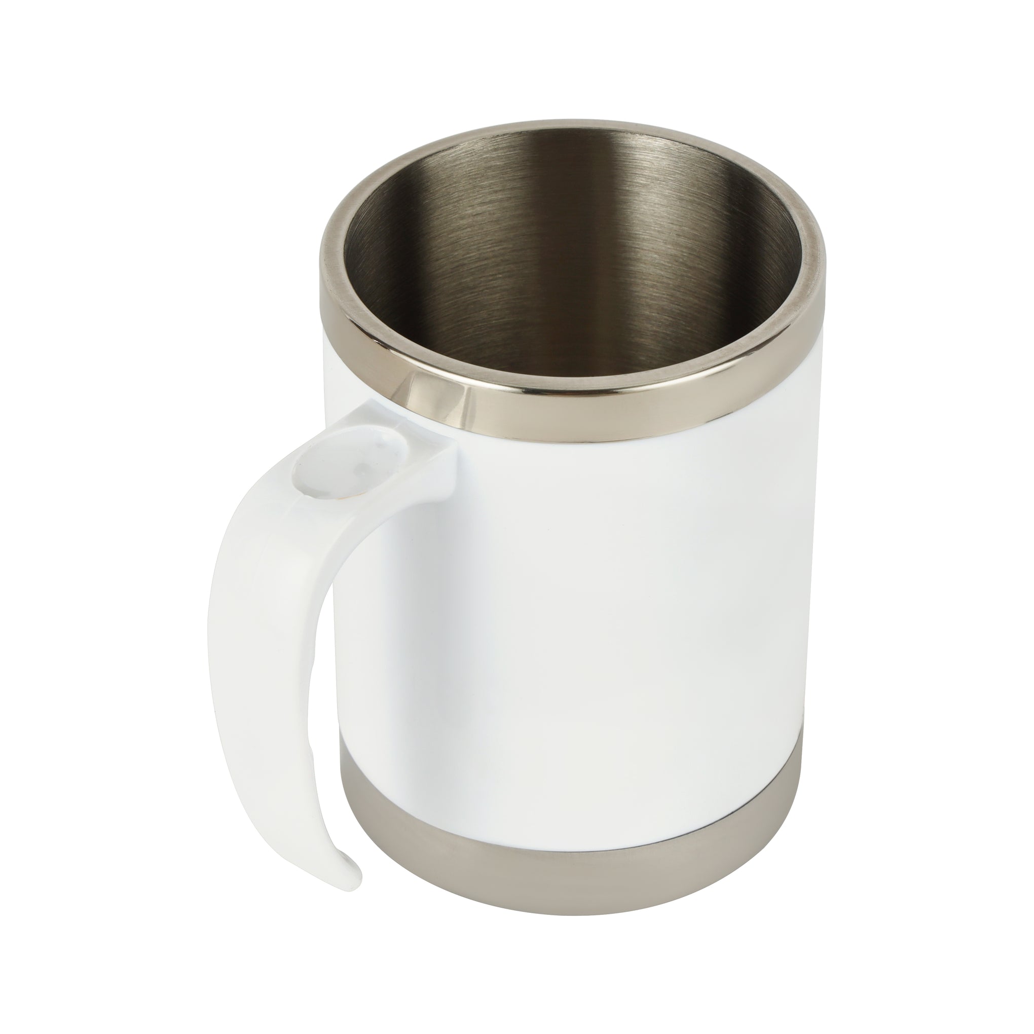 Double Wall Travel Mug 400Ml Ss 304 Inner Pot Hot Cold Silver/Black
