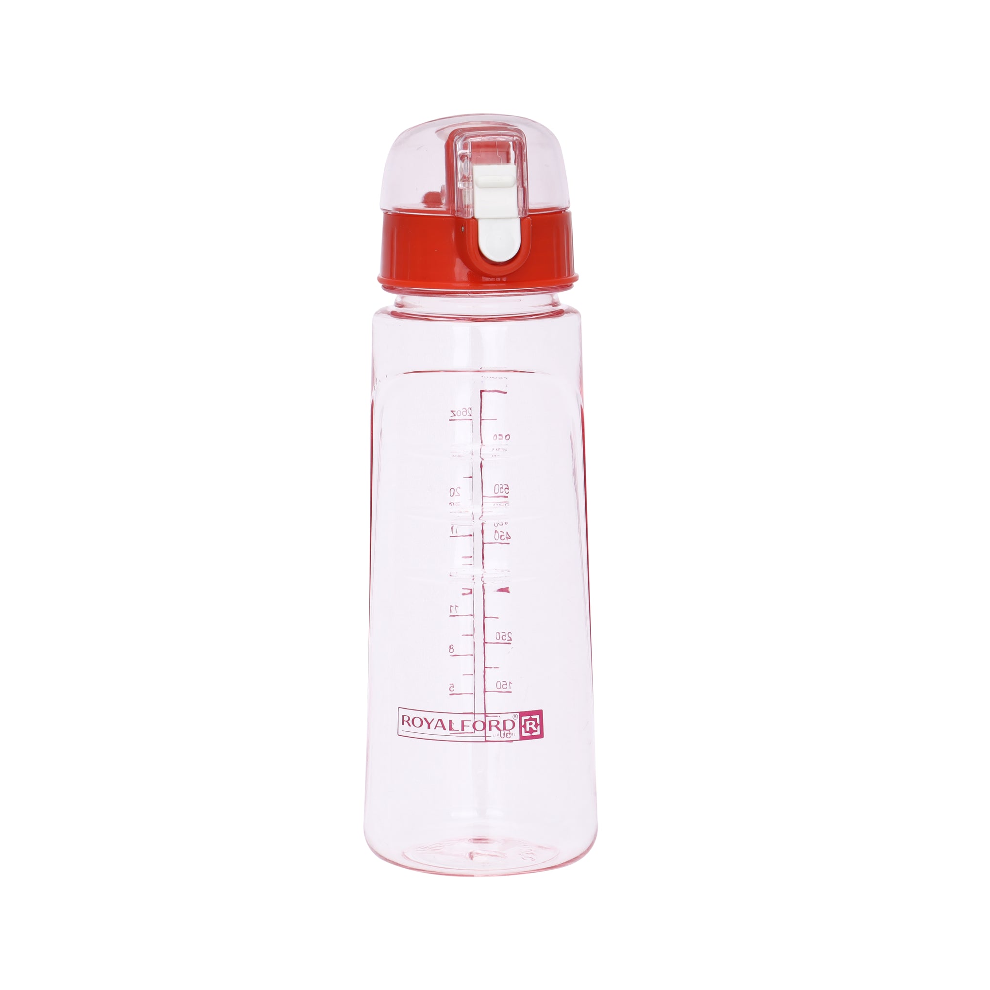 Water Bottle with Volume Marker- Portable Motivational Water Bottle with Straw and Handle Large BPA Free Eco Friendly Blue 650ml