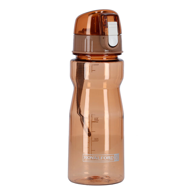Water Bottle with Volume Marker Coffee 600ml