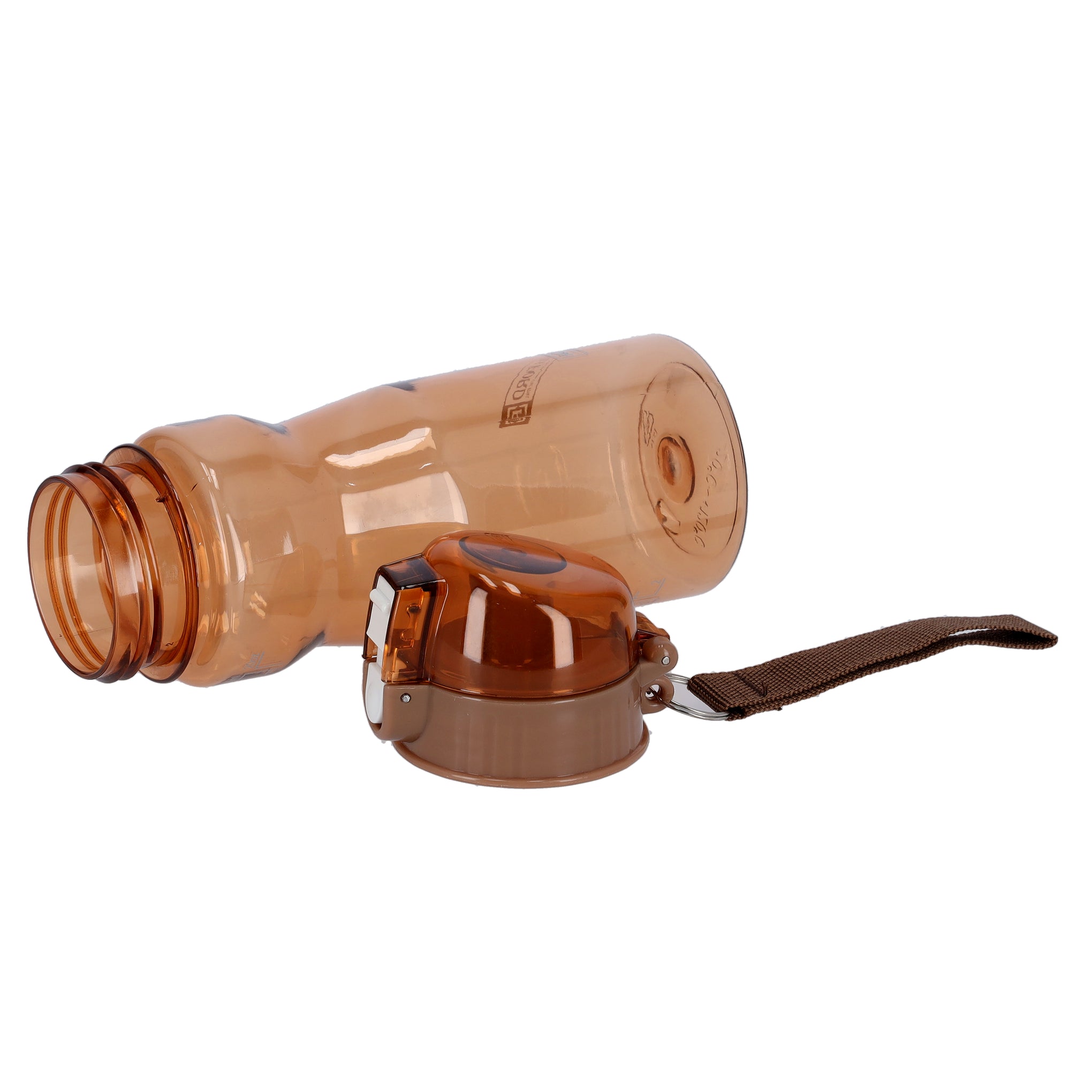 Water Bottle with Volume Marker Coffee 600ml