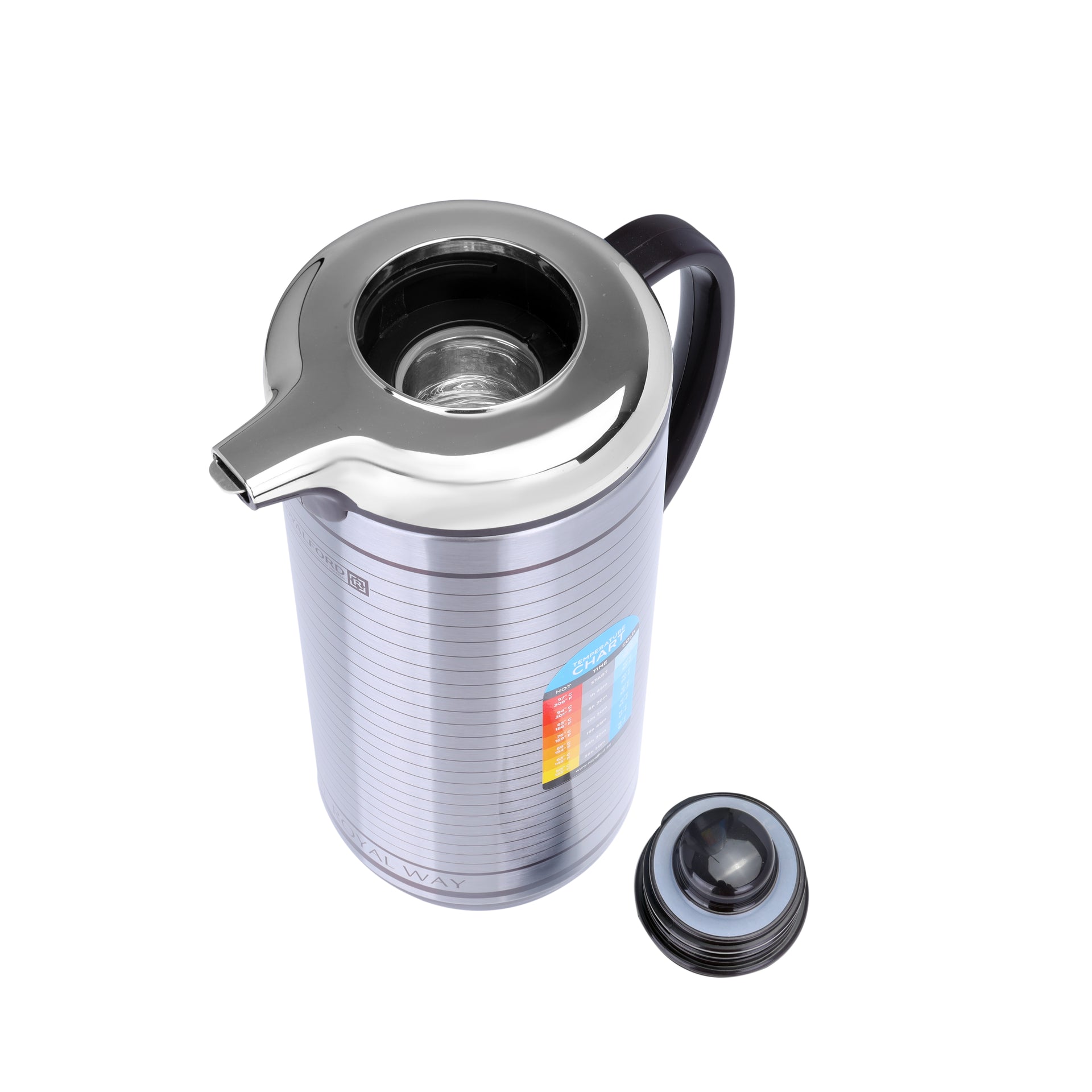 Vacuum Flask Double Wall 1000Ml 24 Hours Cold Multicolor Silver/Dark Brown