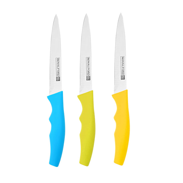 3Pcs Utility Knife Set Multi Color Assorted Color 13.3X 1.8X24.5 Cm