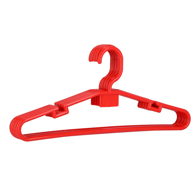5-Piece Plastic Hanger Red 42cm