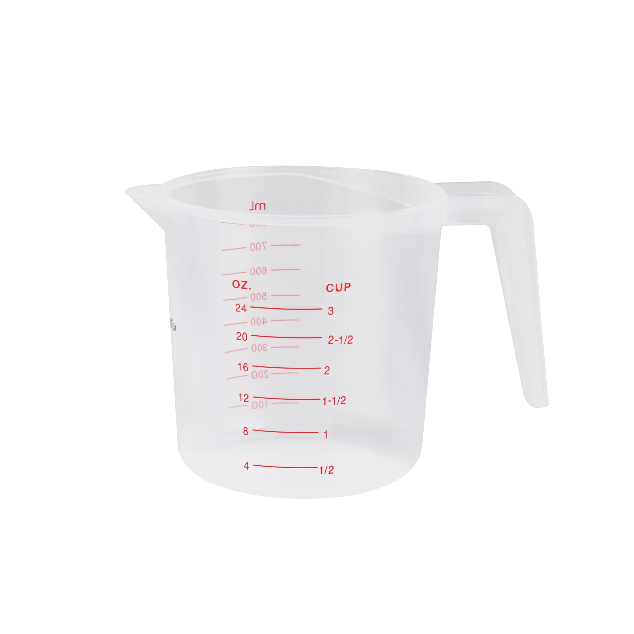 800Ml Measuring Cup Transparent With Red Marking Clear With Red Markings