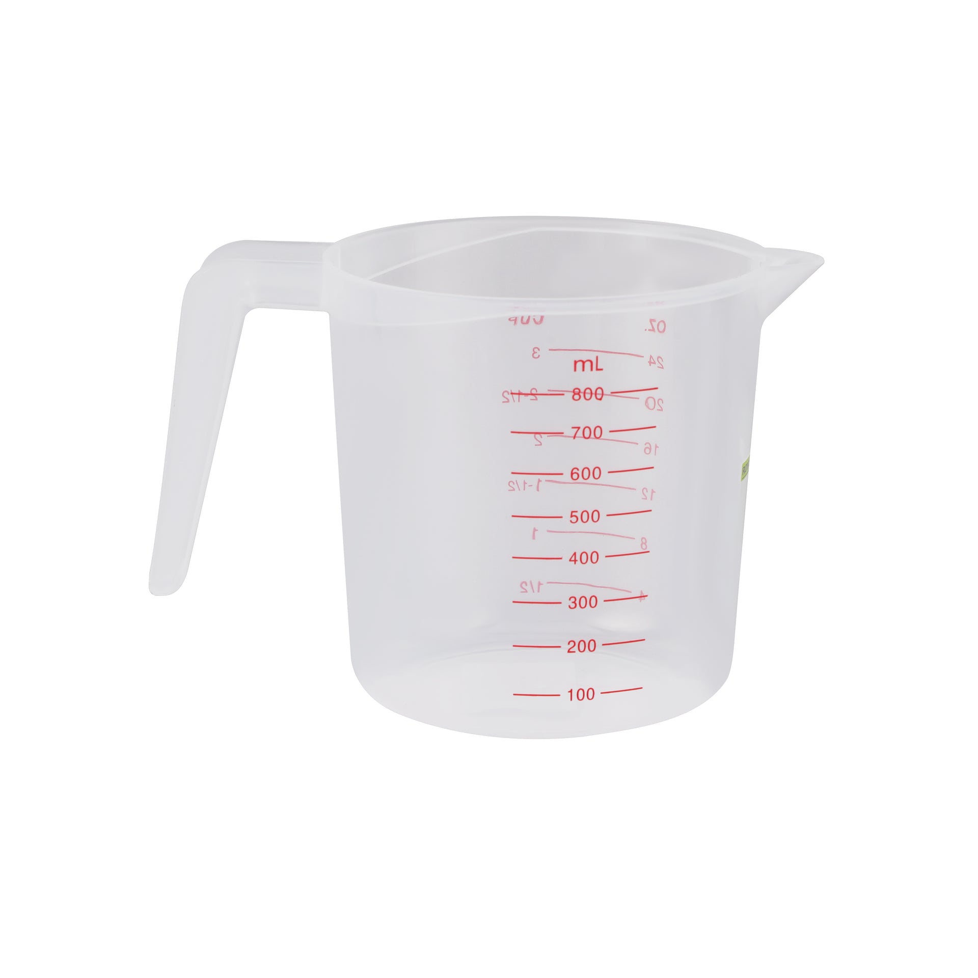 800Ml Measuring Cup Transparent With Red Marking Clear With Red Markings