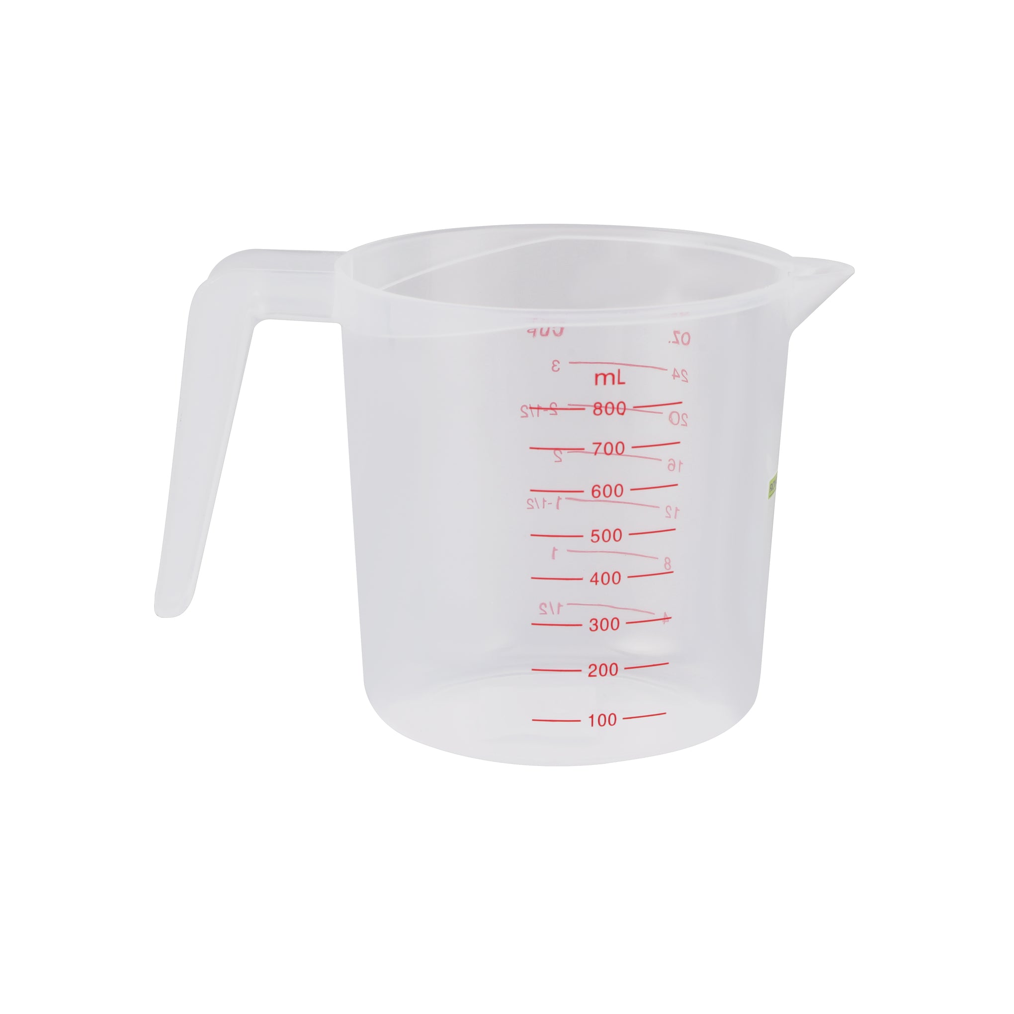 800Ml Measuring Cup Transparent With Red Marking Clear With Red Markings