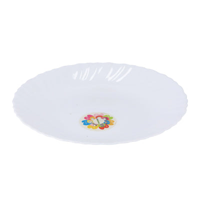 RF5594 8.5" Opal Ware Spin Soup Plate | Deep Pasta & Soup Plate | Durable Heat-Resistant Dinner Plate | Dishwasher Safe | White