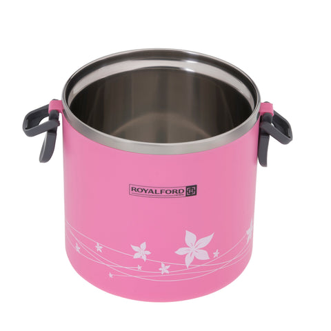2 In 1 Stainless Steel Lunch Box Pink 1.8Liters