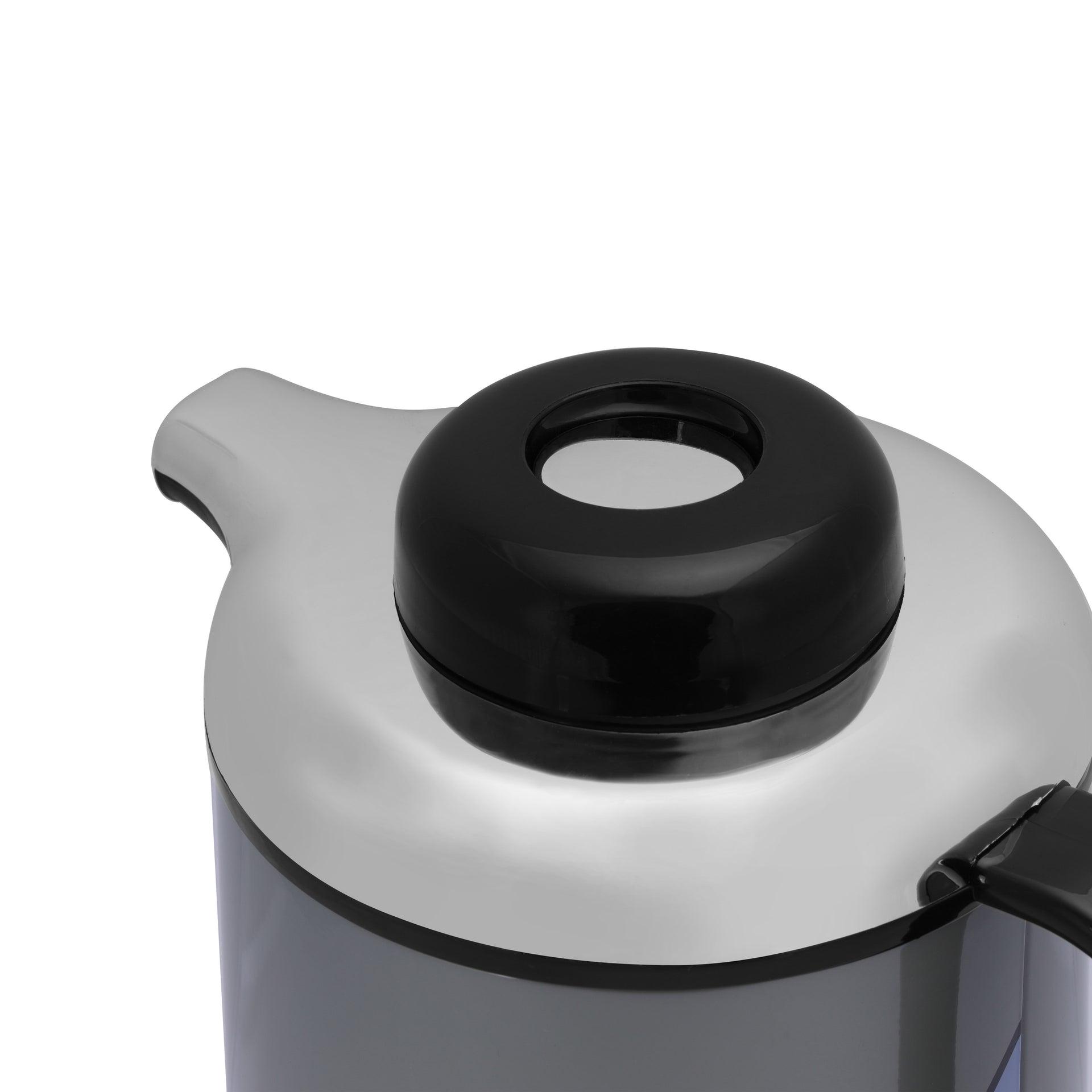 Vacuum Flask Double Wall 1000Ml Hot And Cold Strong And Durable Iron Bosy With Glass Inner Multicolor Silver/Blue/Black