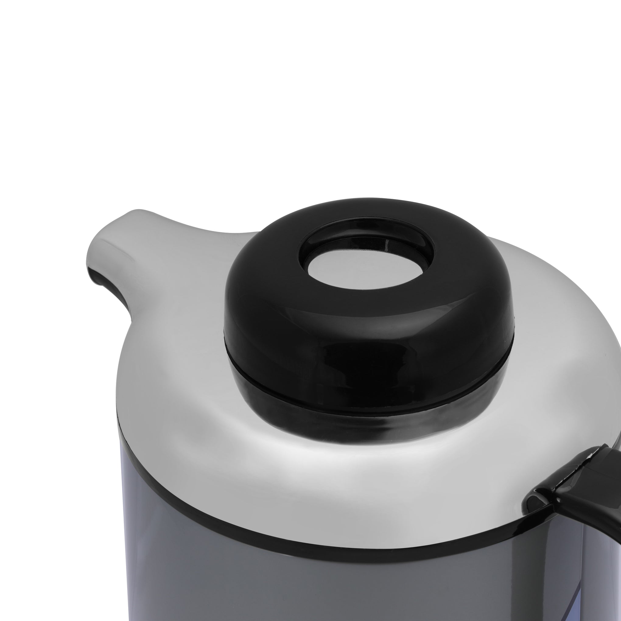Vacuum Flask Double Wall 1000Ml Hot And Cold Strong And Durable Iron Bosy With Glass Inner Multicolor Silver/Blue/Black