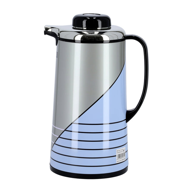 Royalford High Quality Vaccum Flask Glass With Liner 1.6L Long Heat And Cold Retention, Comfortable Handle, Pouring Spot, Rf5785 Gold - Silver/Purple-Assorted Multicolour