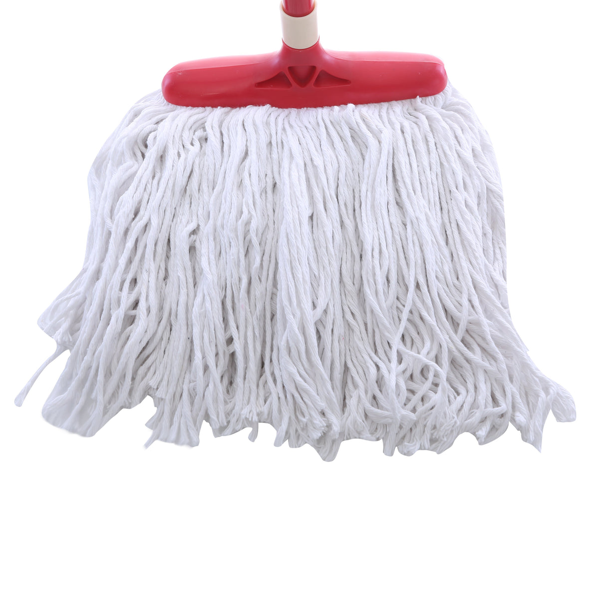 Hy-Sorb Cotton String Mop Multicolor Red Stick And White Cotton