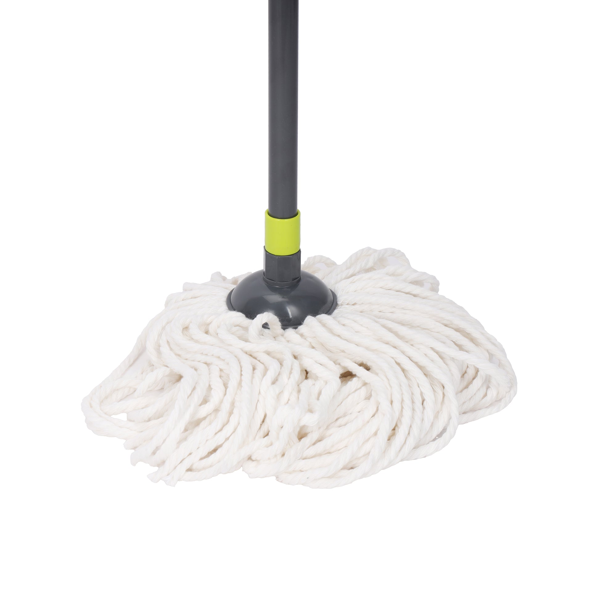 Cotton String Mop with Long Handle – Green & Grey | Heavy-Duty Floor Cleaning Mop for Home, Office & Commercial Use