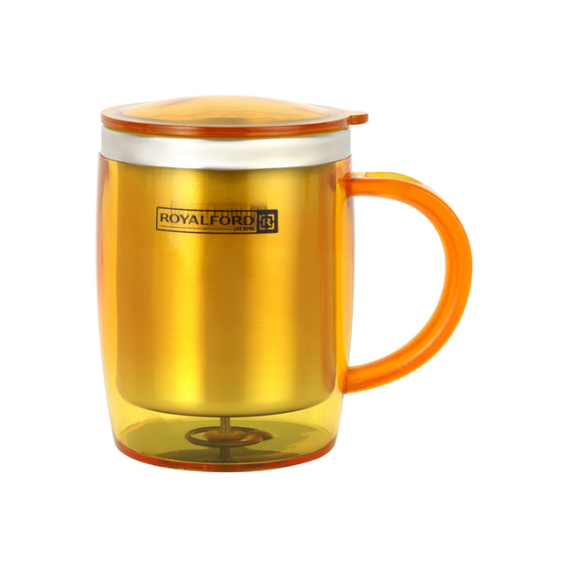 Double Wall Travel Mug Ss Inner Pot Hot Cold Orange/Yellow