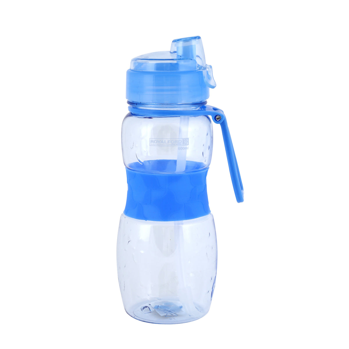 600ml Water Bottle with Hanging Clip – Reusable Wide Mouth Printed Sports Bottle with Leak-Proof Spout Lid for Travel, Camping & Outdoor Activities