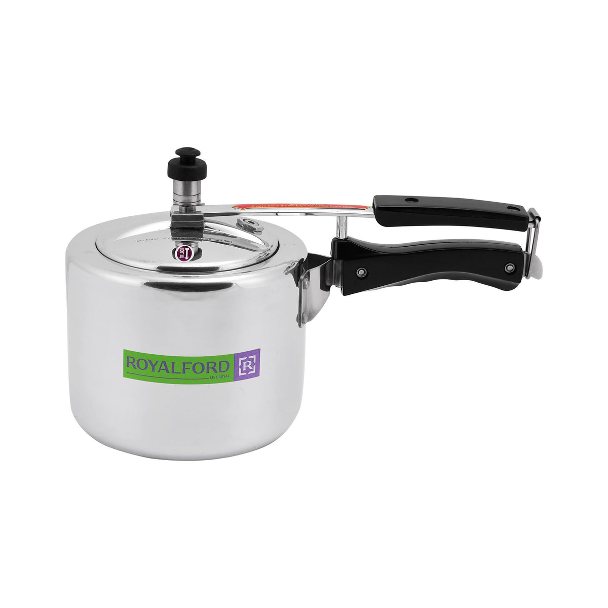 Aluminium Pressure Cooker – 3L with Inner Lid, Free Extra Gasket & Safety Valve, Durable Silver Cookware for Fast & Safe Cooking – Suitable for Gas & Induction Hob Use Silver 3.0Liters