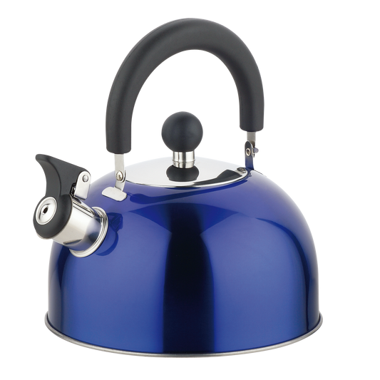 Royalford RF6770 Stainless Steel Whistling Kettle, 2L, Strain Resistant, Elegant Design, Heat Resistant Handle, Easy to Clean & Maintain, Assorted / Multicolor