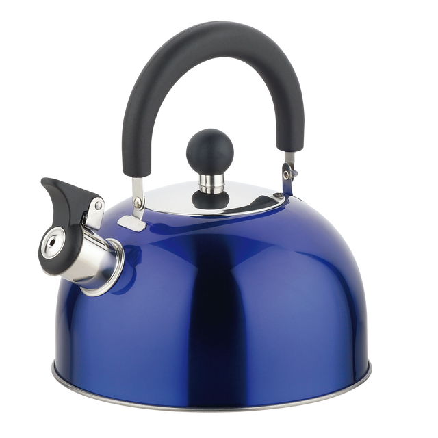 Royalford RF6770 Stainless Steel Whistling Kettle, 2L, Strain Resistant, Elegant Design, Heat Resistant Handle, Easy to Clean & Maintain, Assorted / Multicolor