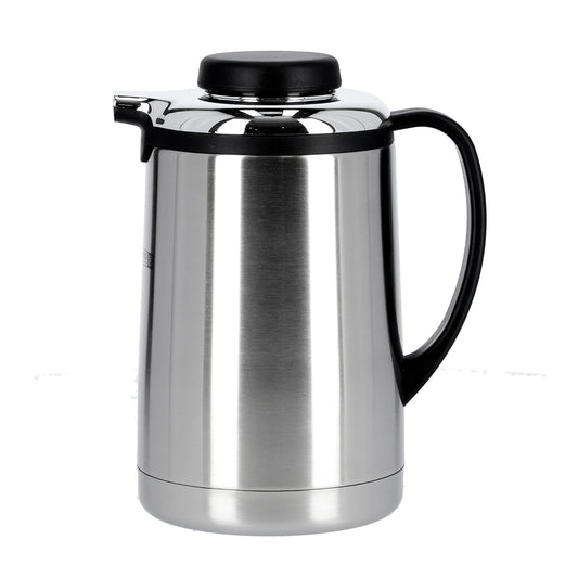 Royalford RF6896 Steel Vacuum Flask - 1.3L| Leak-proof & Portable | 12 Hours Hold & Cold| Ideal for tea, coffee, hot chocolate, soup, smoothies & more Silver/Black