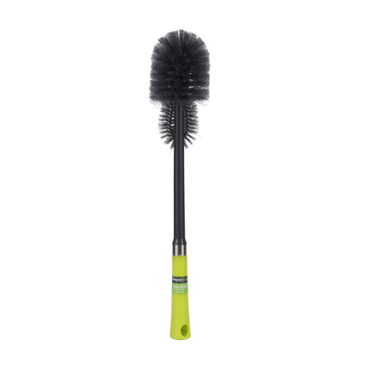 Royalford Toilet Brush - RF6998GR/ Compact and Light-Weight Washroom Brushes Perfect for Cleaning Indian and Western Style Toilets/ with Long Handle for Better Reach, Flexible Bristles/ Grey and Green