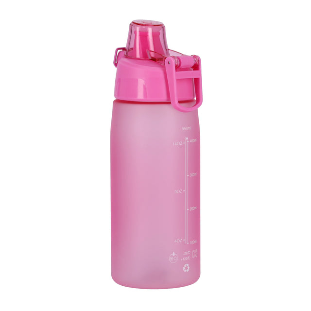 RF7580PN 550ml Reusable Water Bottle – BPA-Free Sports Bottle with Wide Mouth, Button Lock Lid & Carry Handle | Leak-Proof | Pink