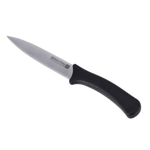 2-Piece Utility Knife And Scissor Set Silver With Black Handle 5inch